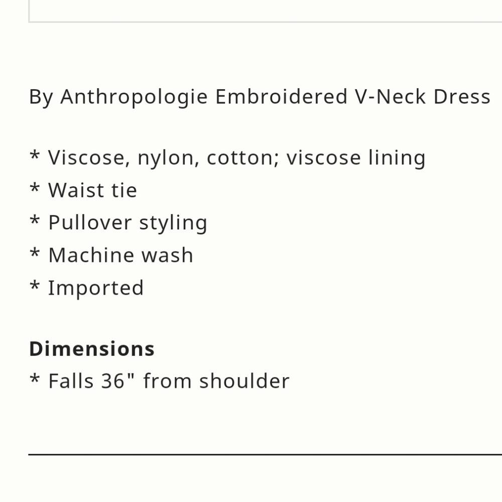 Anthropologie V- Neck Embroidered Dress - Picture 11 of 16